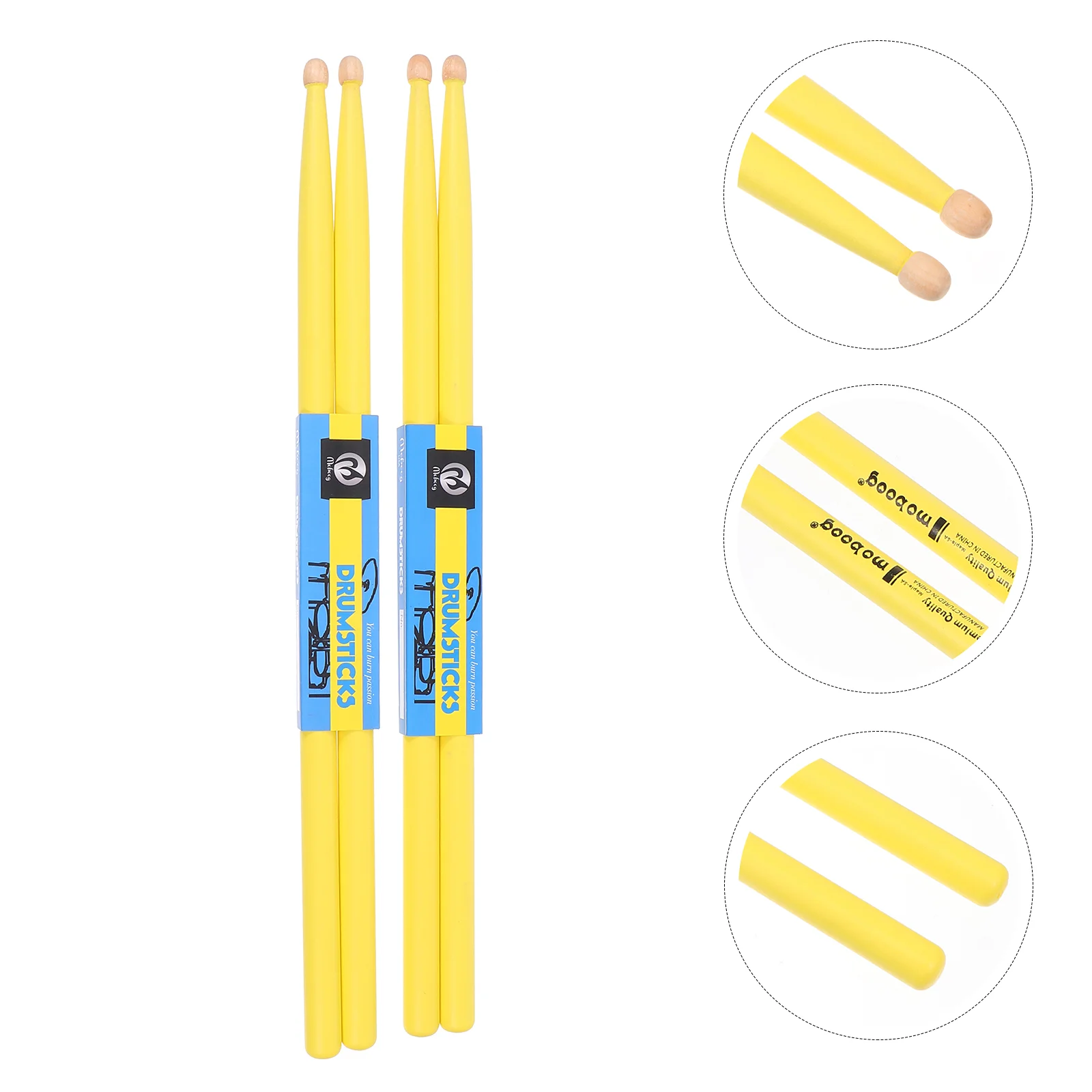 2 Pairs Maple Sticks Drumsticks Percussion Instrument Electronic Affordable Tool Lovely Drumming Accessories