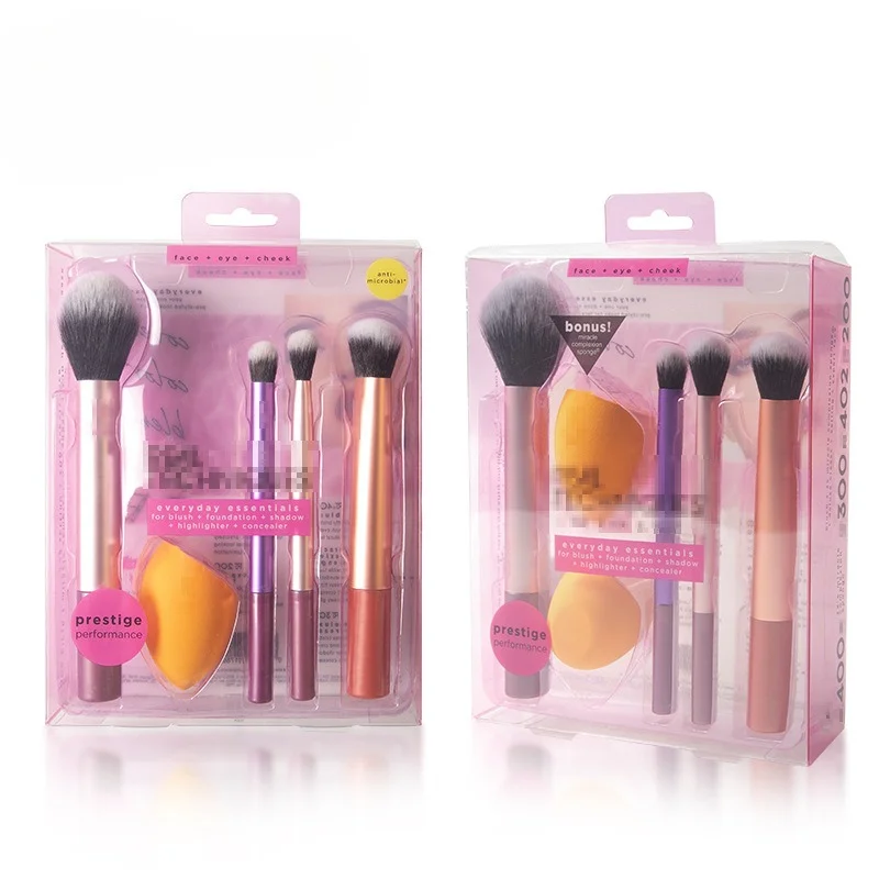 Huda Beauty Makeup Brush Set - 4PCS Gradient Pink-Purple Makeup Brush Set