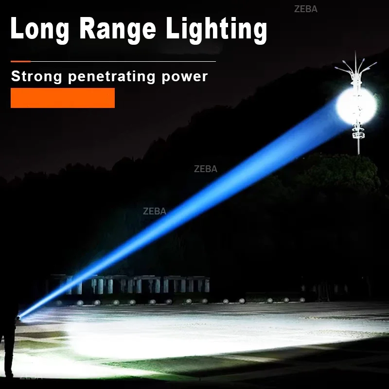 new-55000000lm-strong-light-led-flashlight-white-laser-rechargeable-lamps-power-display-tactical-lantern-outdoor-camping-fishing