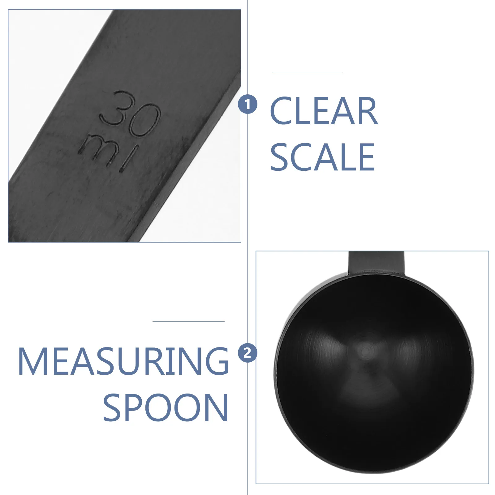 Stainless Steel Measuring Spoon Double Ended Dual Sided Tablespoon Scoop 15Ml 30Ml Coffee Ground Powder Protein Tea Milk Powder