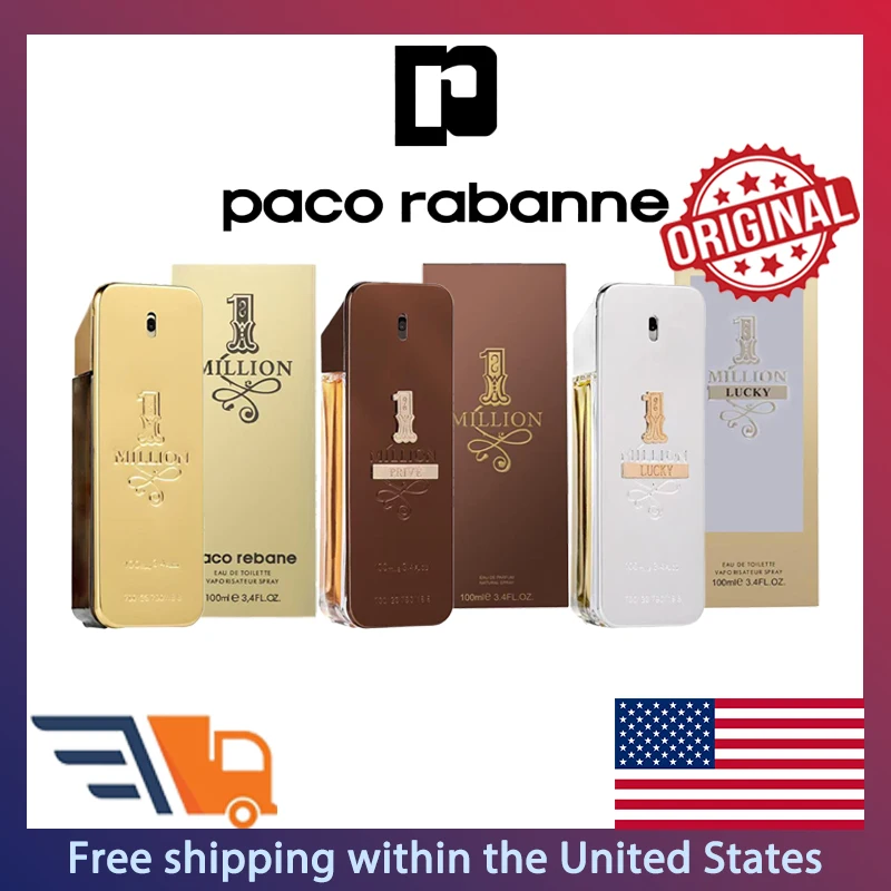 Paco Rabanne Million Lucky Privé Eau de Parfum Spray 100ml Perfumes árabes originales Perfume picante de madera duradero Colonia Hombre regalo
