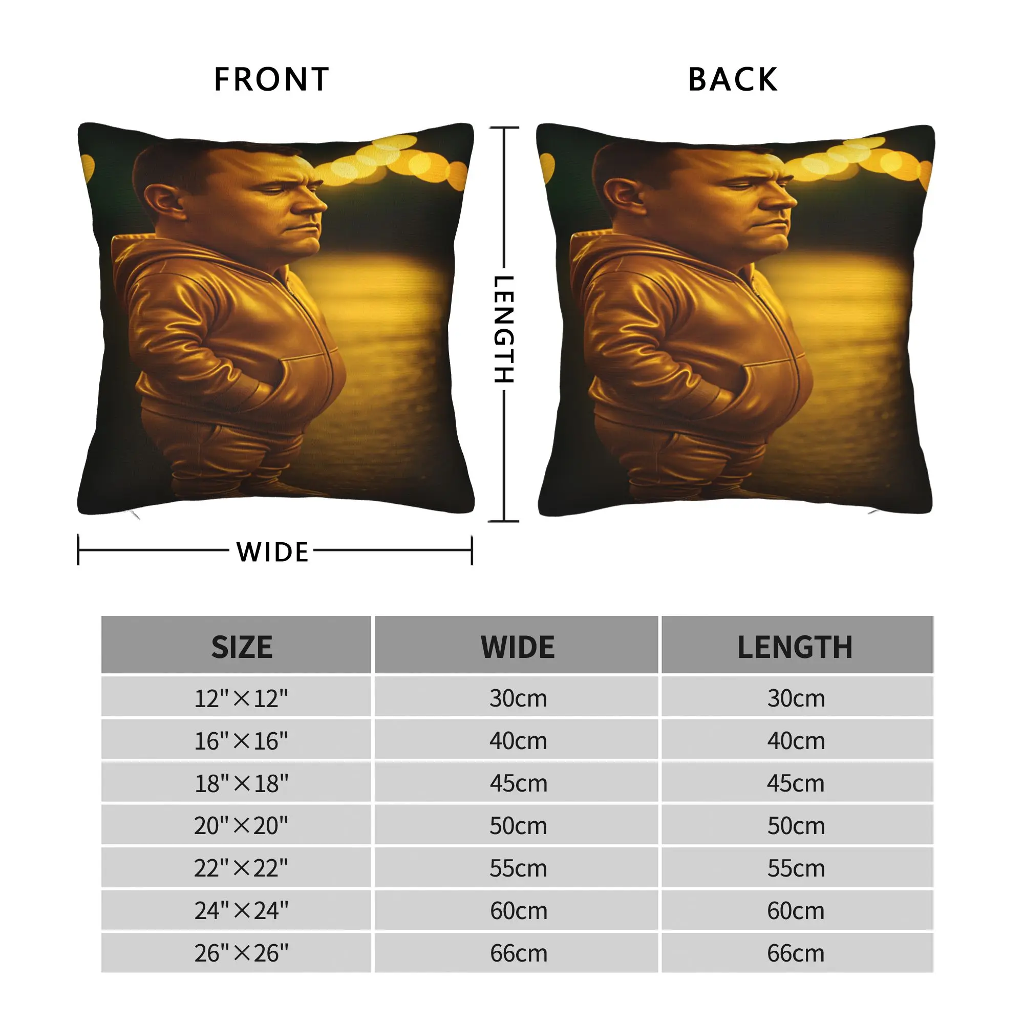 Charlie Kirk Golden Figurine Pillow Cover  Cute Funny Pillow Case For Living Room Chair Soft Cushion Cover Birthday Present