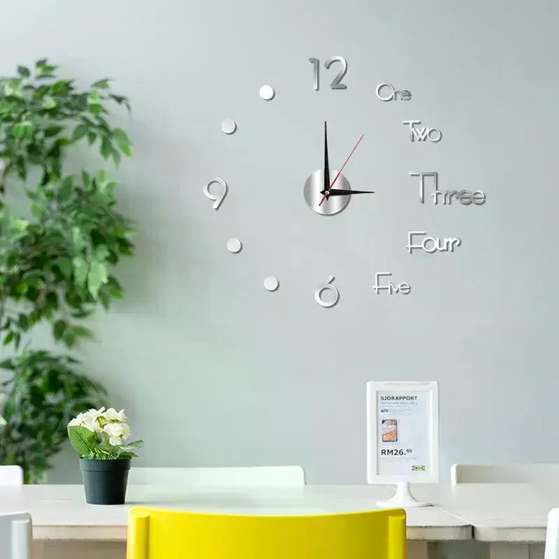 [MA]Luminous DIY Wall Clock Glow In The Dark Silent Non Ticking Perfect For Home Office Wall Decor[MA]