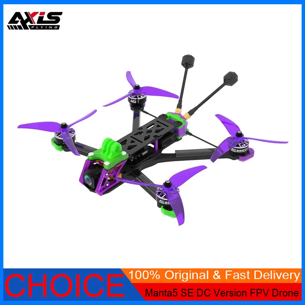 

Axisflying Manta5 SE DC Version FPV Drone 6S O4 Pro With GPS -PNP/ELRS/TBS for Long Range RC FPV Freestyle Drone