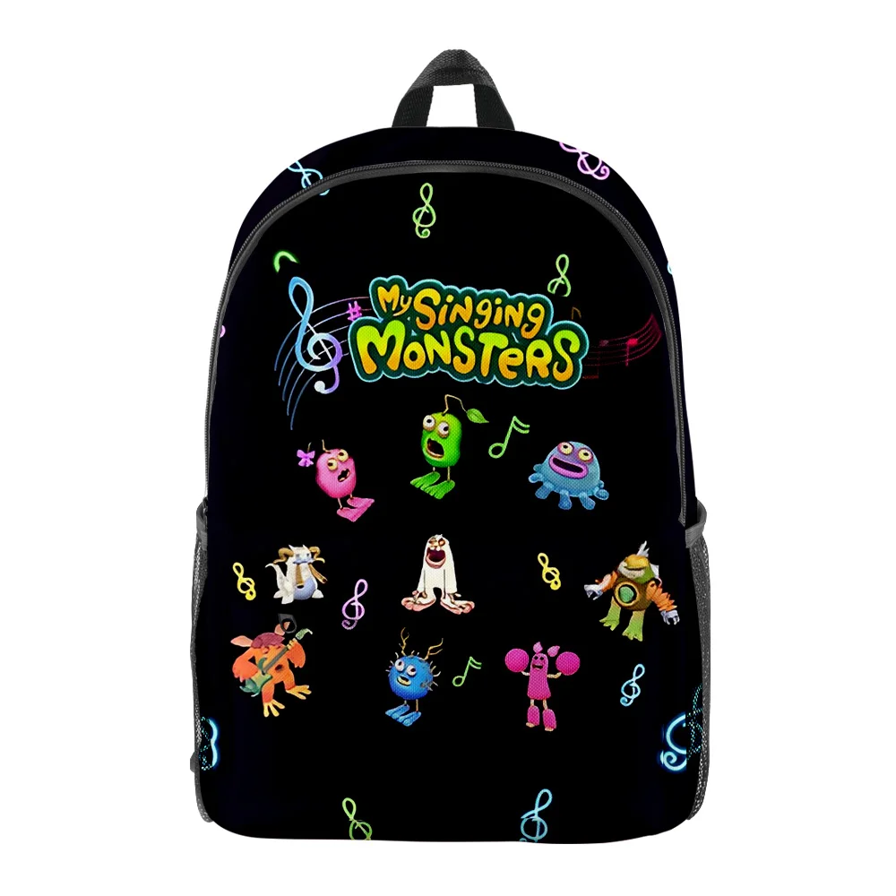 Trendy Fashion my singing monsters Bookbag Notebook Backpacks 3D Print Oxford Waterproof Boys/Girls Casual Travel Backpacks