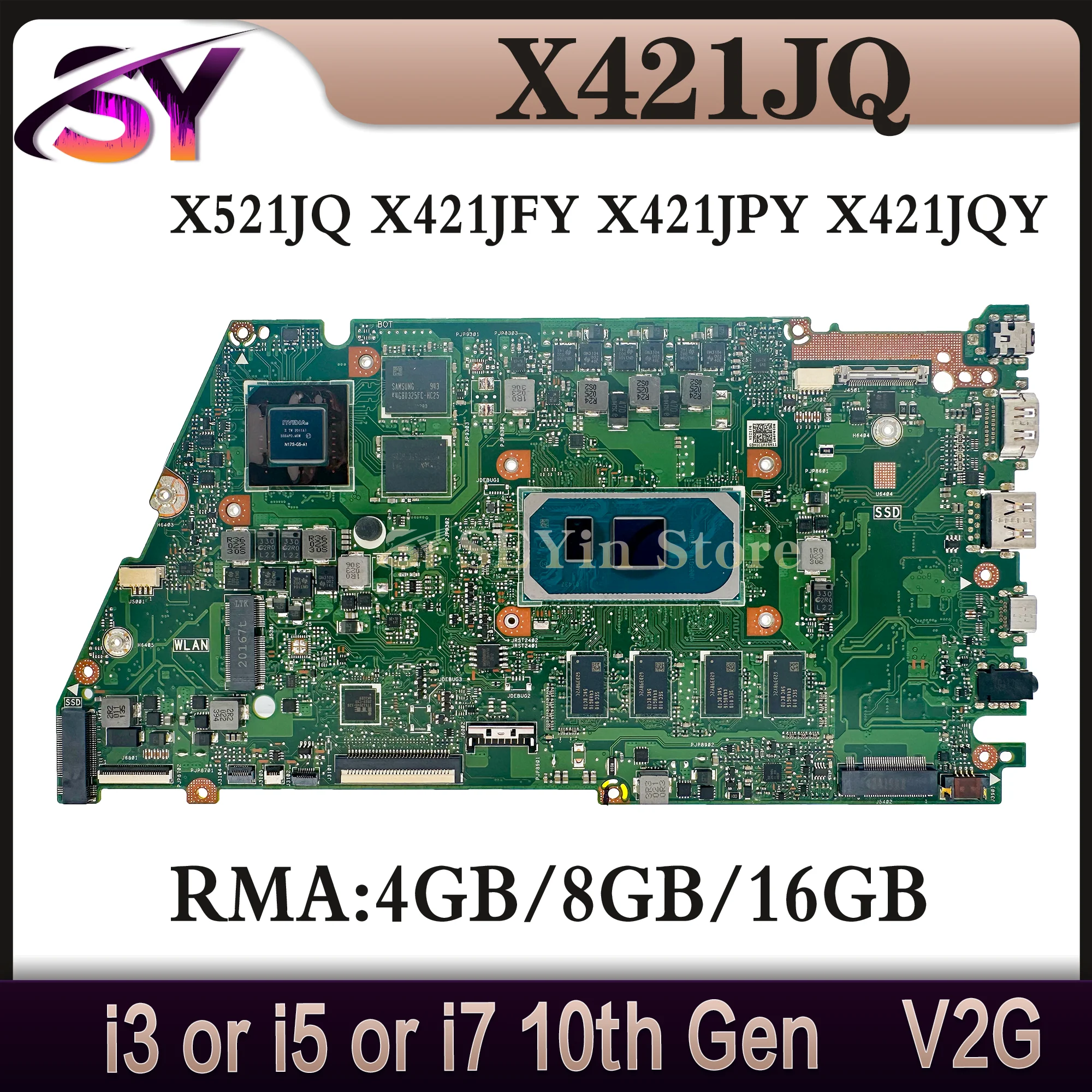 

X421JA Mainboard For ASUS X421JQ X421JAY X421JFY X421JPY X421JQY X521JQ S433J S533J S5600J V4050J Laptop Motherboard