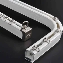 Aluminium Legierung Stille Vorhang Track Vorhang Stange Decke Seite Installation Einzel Durable Triple Vorhangs Zubehör Angepass