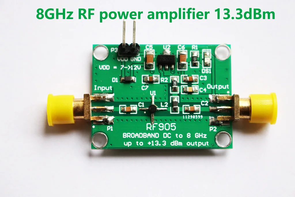 

RF905 1MHz-8GHz RF power amplifier 13.3dBm