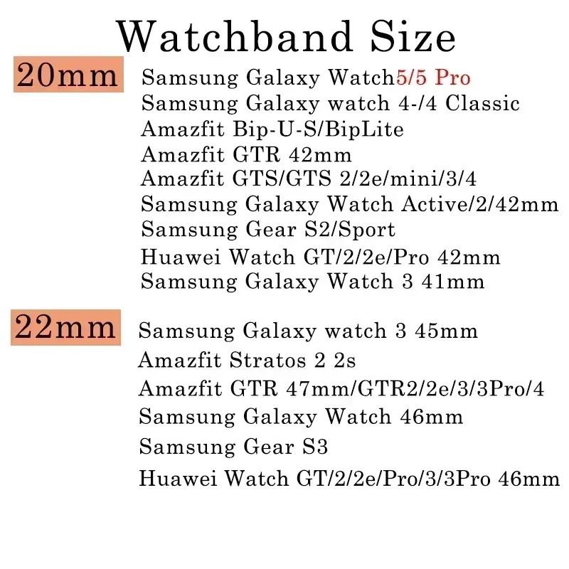 Watch Strap For Samsung Galaxy watch 6 4 5 pro/4 Classic/Active 2/Gear S3 frontier 20mm 22mm Silicone bracelet Huawei gt2 3 band