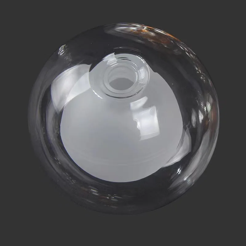 D8cm D10cm D12cm D15cm D18cm D20cm D25cmG9 White Glass Transparent Ball Cover Replacement Accessory with 2cm Screw Filter Holes