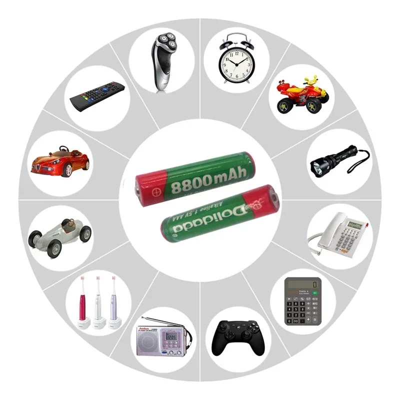 New AA rechargeable battery 9800mah/8800mah 1.5V New Alkaline Rechargeable batery for led light toy mp3 with charger