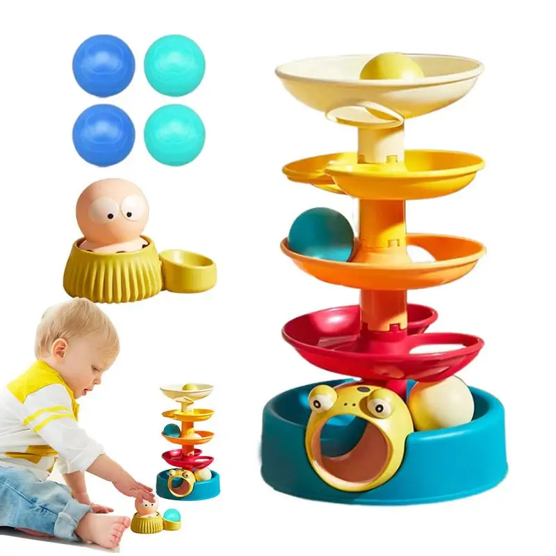 

Drop And Go Ball Ramp Toy Kids Ball Drop Toy Octopus Pitching Five-layer Track Spinningg Children's Toys Kids Educational Toys