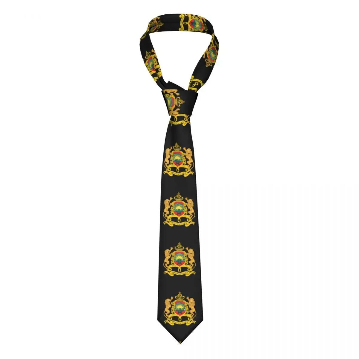 Morocco Of Arms Moroccan Emblem Neckties 8 cm Kingdom of  Neck Tie Men Fashion Classic Daily Wear Gravatas Party