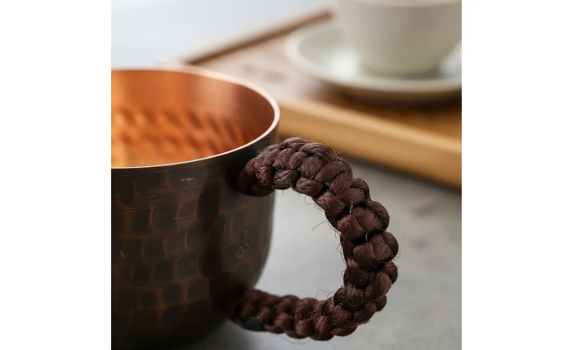 Hammered Copper Brew Vessel Chinese and Design & Beverage Bowl Vintage Copper Mug Drinkware for Office