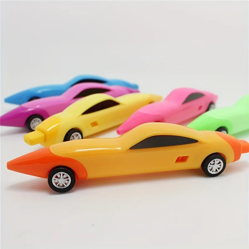 2/7-teiliges Kugelschreiber-Set mit Auto-Motiven, Kreative Cartoon-Auto-Stifte, Tragbare Schreibutensilien für Kinder, Schule und Täglichen Gebrauch – Detail 4