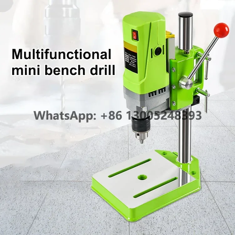 480W Industry Level Mini Bench Drill Press Stand Drilling Machine for Handicrafts Rubber Glass Metal Wood Boards Plastic