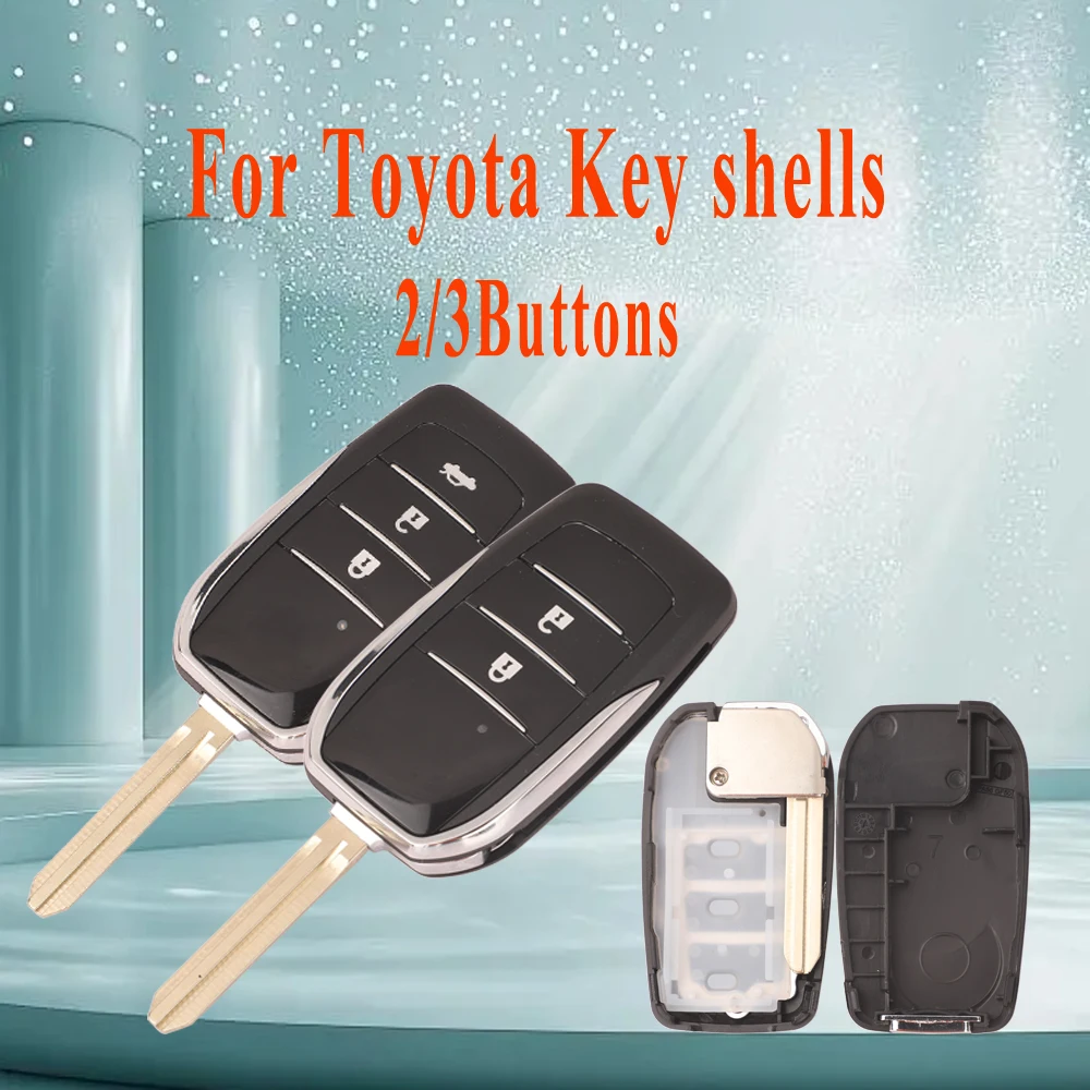 

Jingyuqin 2/3 Buttons Modified Remote Car Key Shell Case For Toyota Chr C-hr Avensis Auris Corolla Toy43 Blank Blade durable