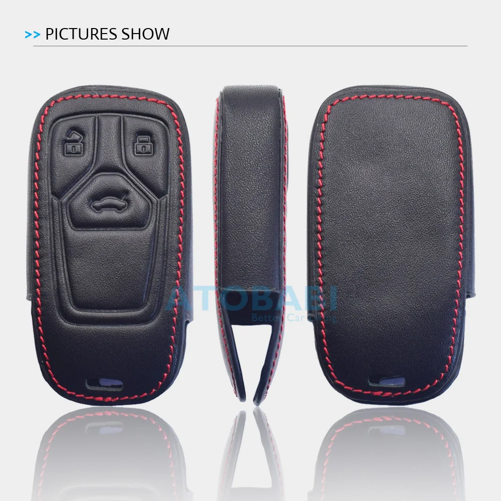 Leder Auto Schlüssel Abdeckung Tasche Für Audi A1 A2 A3 A4 A5 A6 A7 A8 Q2 Q3 Q5 Q6 Q7 Q8 S1 S3 S4 S5 S7 Fernbedienung Fobs Shell Fällen Zubehör – Detail 5
