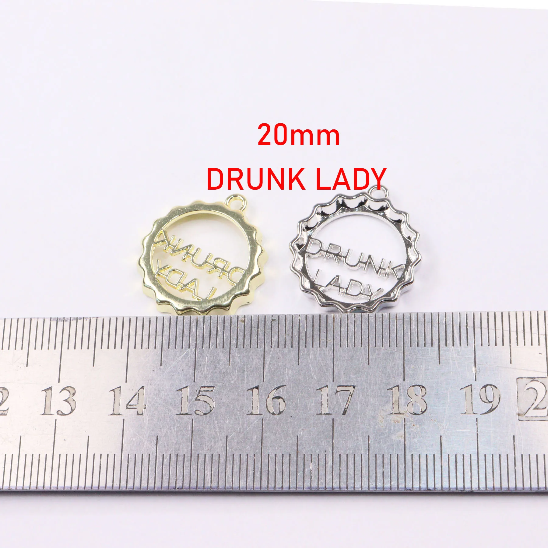 10pcs Eruifa Wholesale Popular Bottle Cap Letters Coin Zinc Alloy Necklace,Earring Bracelet Jewelry DIY Handmade 2 Colors