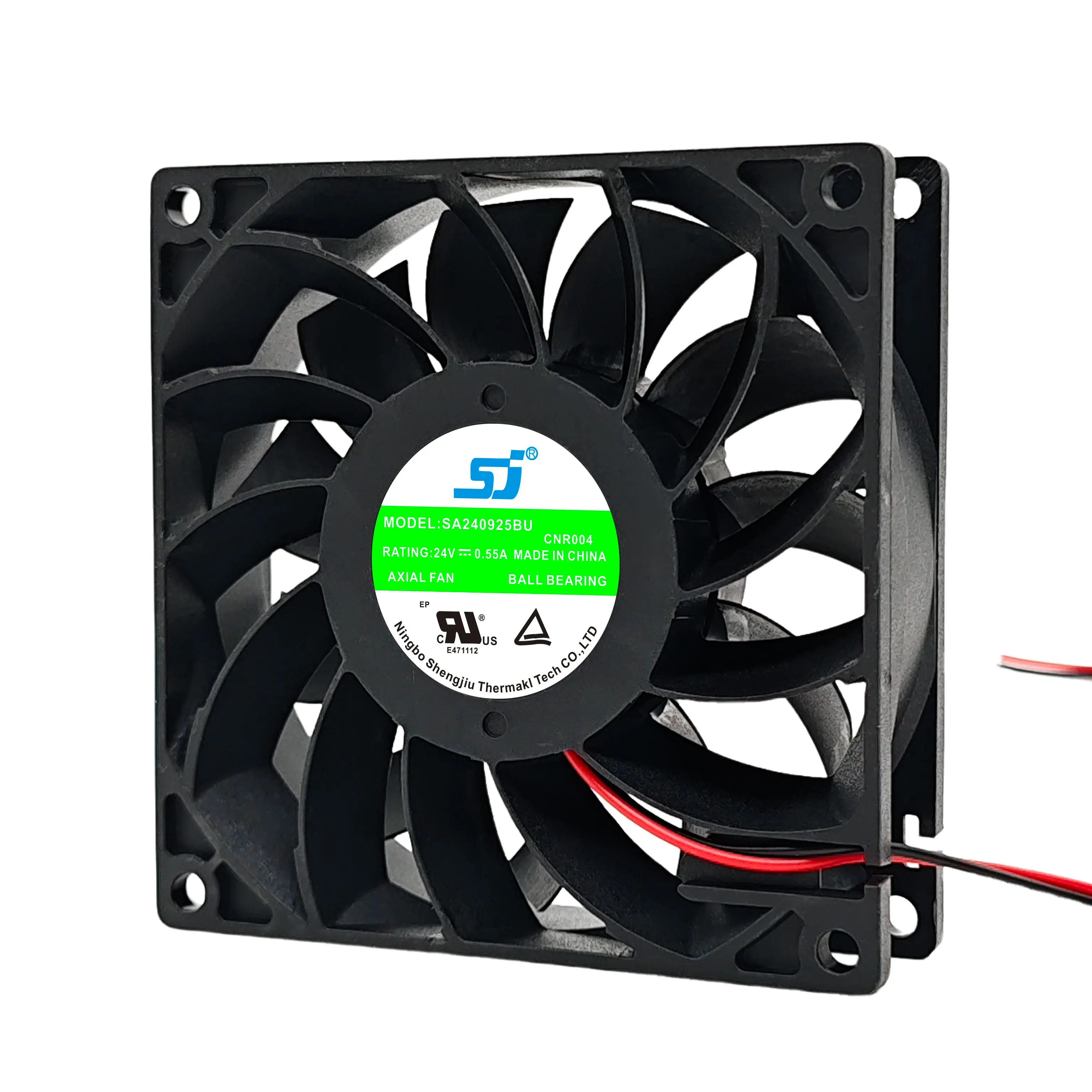 SJ SA original 240925 BU 24V 9CM 92mm X 92mm X 25mm Ventilador de resfriamento inversor de alta velocidade com rolamento de esferas duplo 2 fios