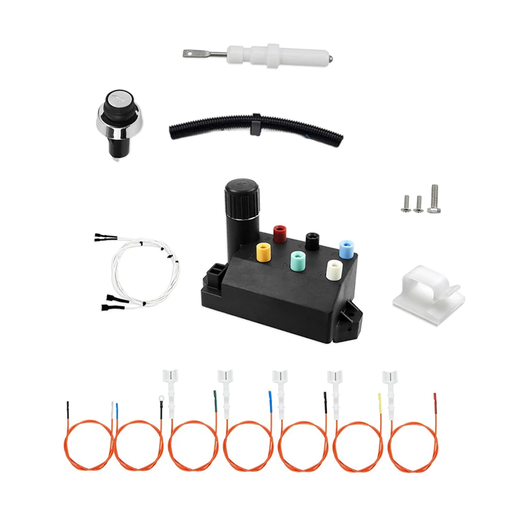 For Weber For Genesis II 330335 430435 Compatible Igniter Kit 6-Outlet Ignition System ABS Housing Copper Core Electronics Black