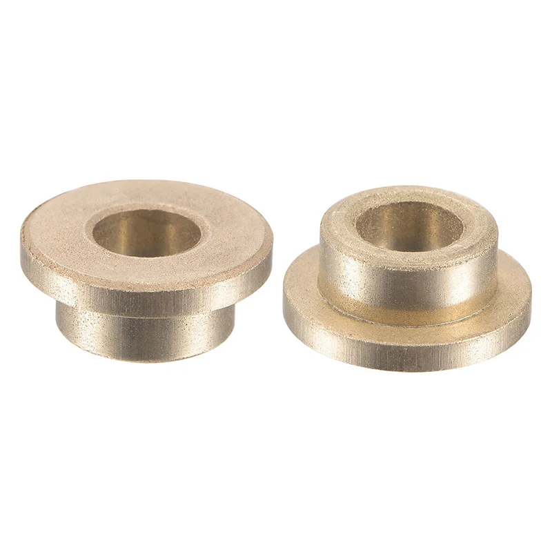 Uxcell 2pcs Flange Sleeve Bearings Inner Diameter 4/6/8/10mm Sintered Bronze Self-Lubricating Bushing