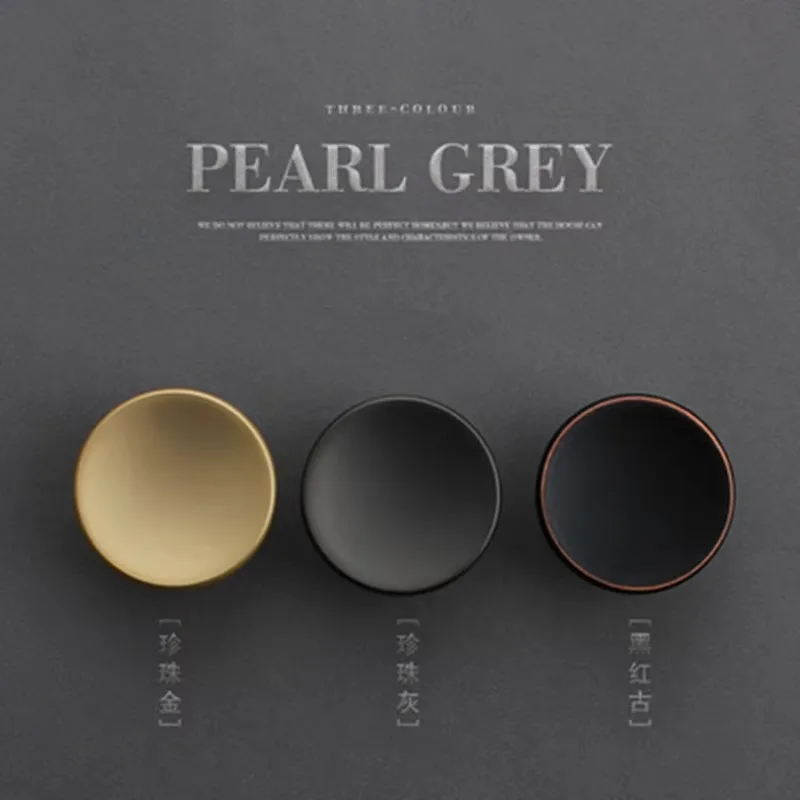 2pcs Modern Simple Round Knob Drawer Knob Zinc Alloy Cupboard Wardrobe Dresser Closet Kitchen Door Pull Furniture Hardware