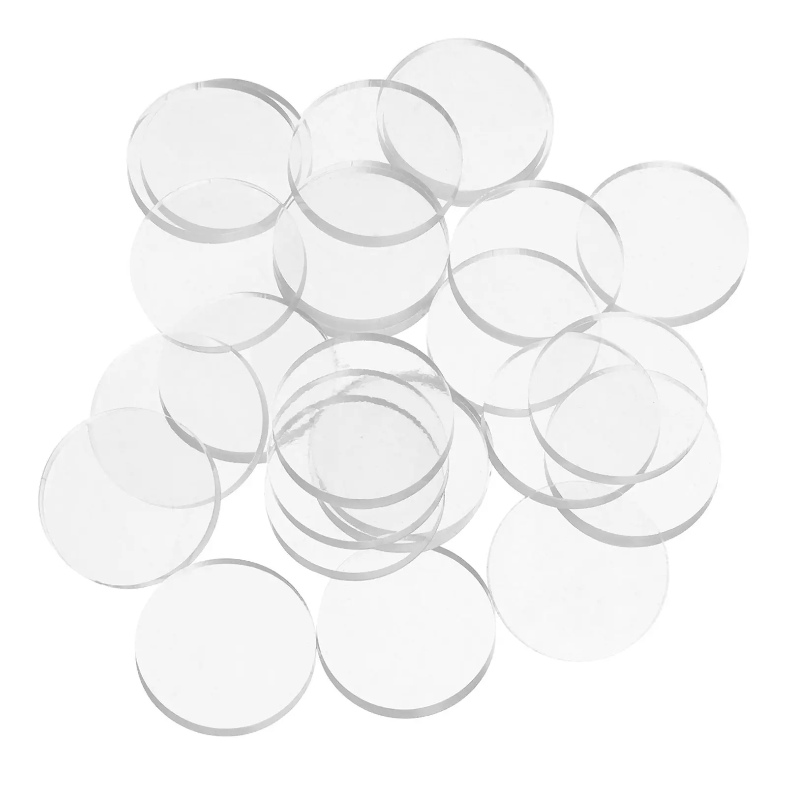 Glass Table Top Anti Slip Pads 40Pcs Transparent Non Adhesive Rubber Bumpers 20mm Furniture Cushions