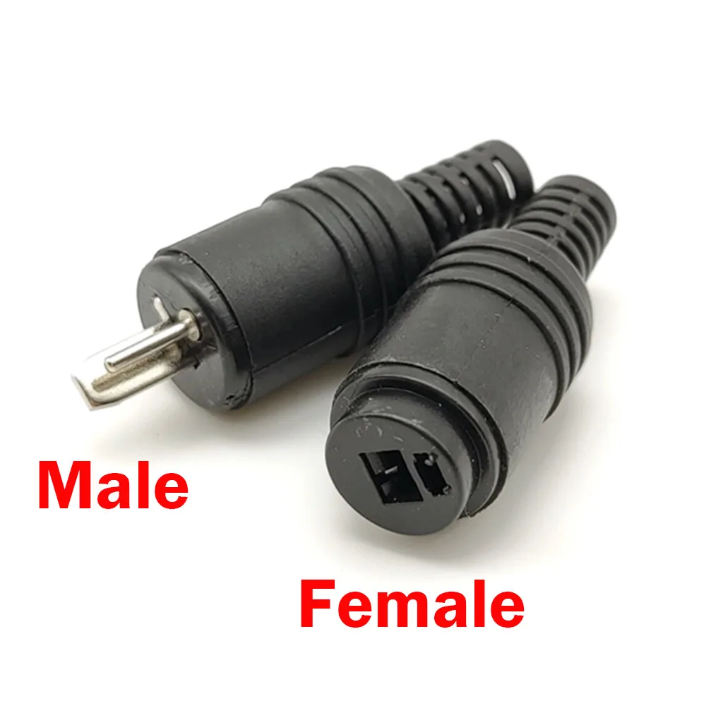 1pc 2 Pin Black DIN Plug Speaker And HiFi Connector Screw Terminals Connector Power Signal Plug Socket Adapters