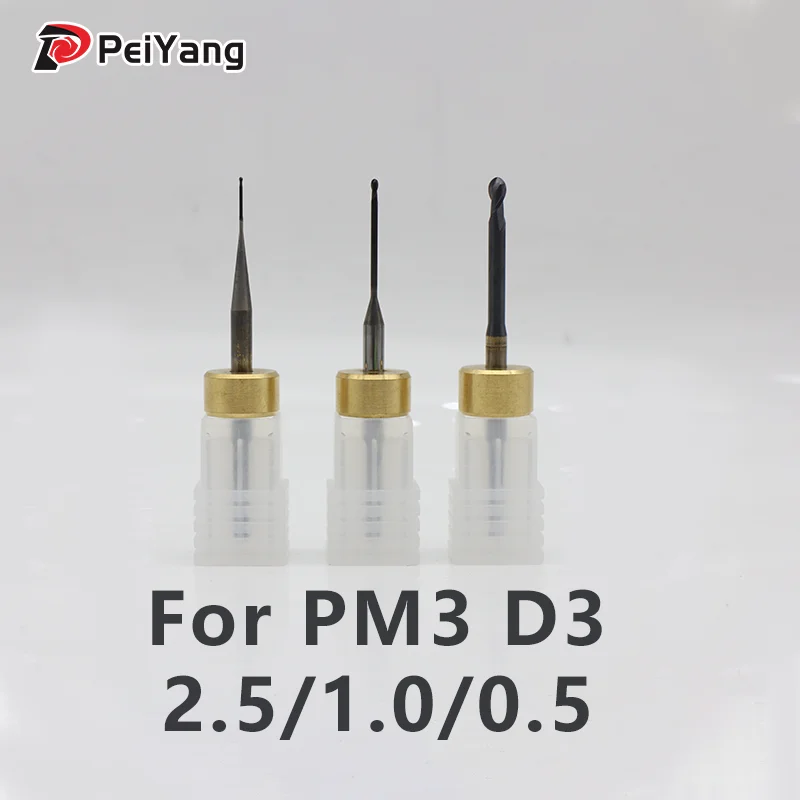 

For Ivoclar PM3 Dental Lab Milling Burs for Zirconia Lithium Disilicate PMMA D3 Grinding Drills Milling Cutter