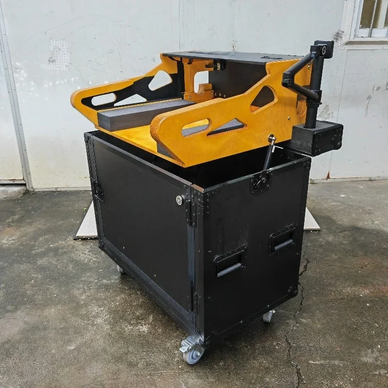 Hydraulic Flight Case All Black Case Tray with Laptop Holder