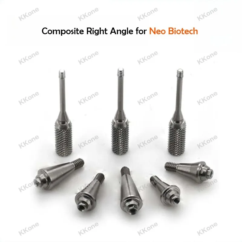 

10Sets Titanium Alloy Composite Right Angle Abutment Dental Implant Accessories For Neo Biotech System Dental Clinic Supplies