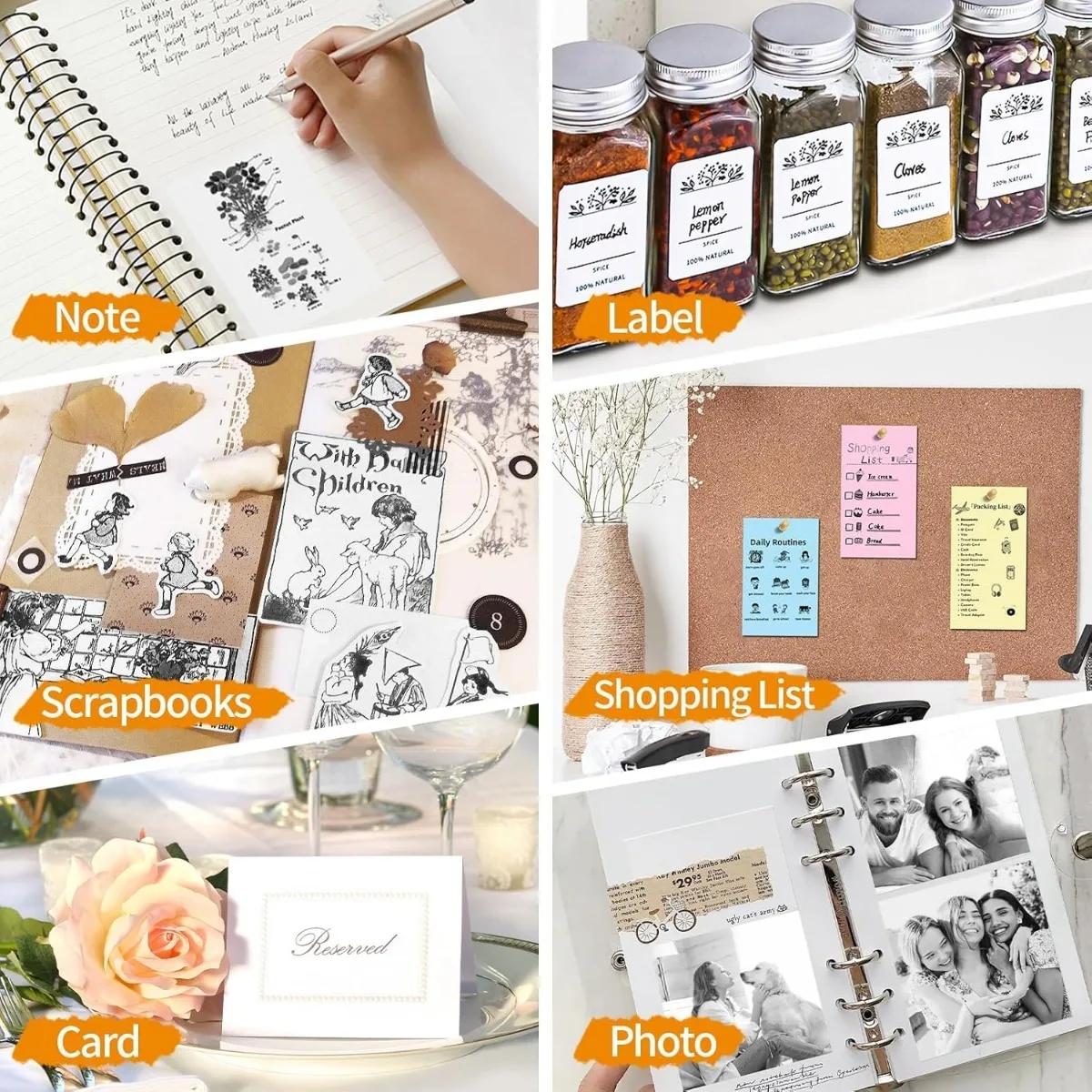 Mini Sticker Printer Bluetooth Smart Pocket Inkless Thermal Printer with Rolls Thermal Paper and Sticker for iOS&Android