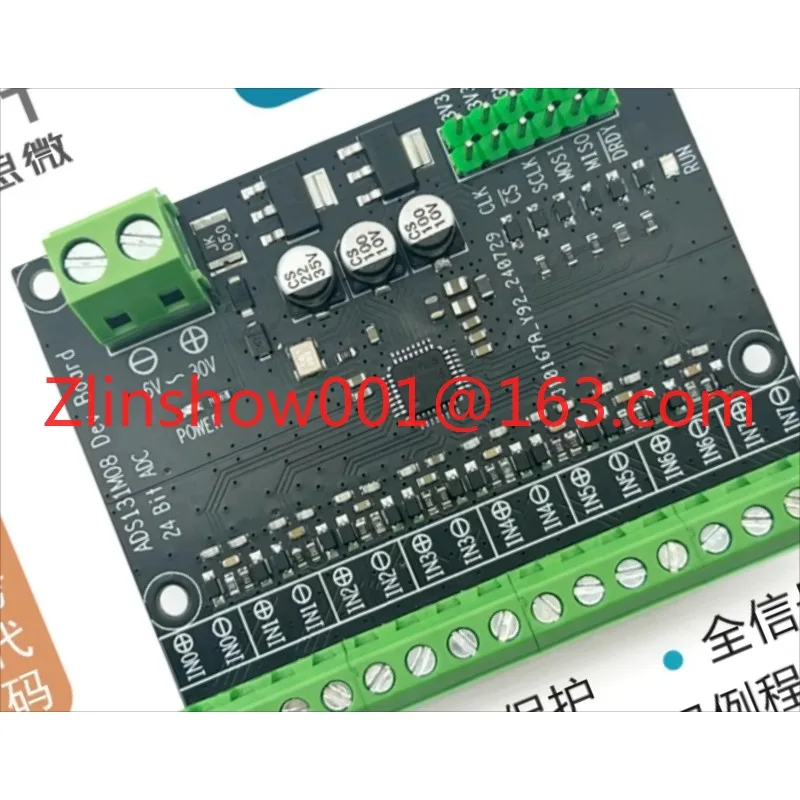 24-Bit high-precision ADC module, 8-channel differential input, ADS131M08 module