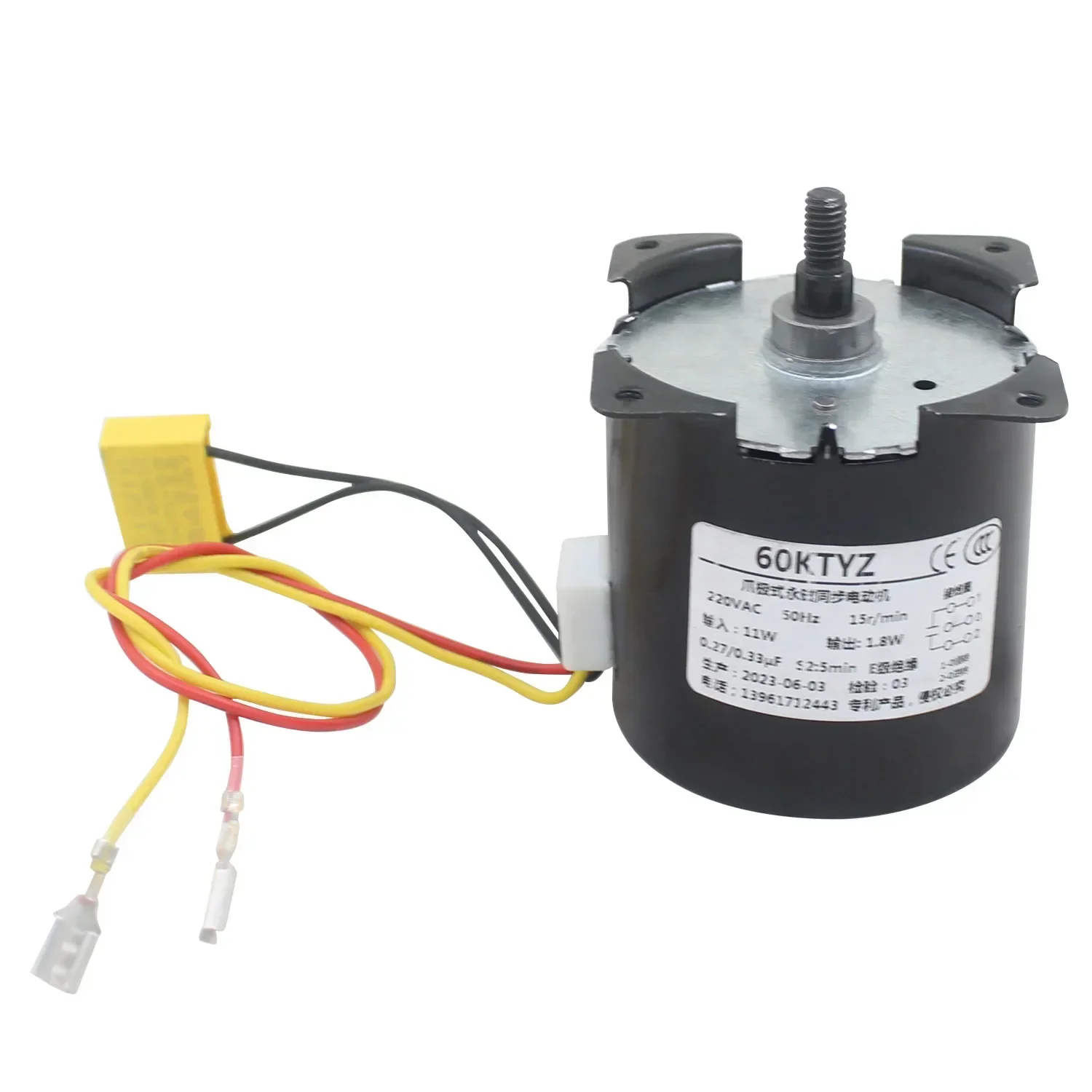 Electric Popcorn Machine Motor with Copper Coil Mental Gear Drive Motor for Commercial Popcorn Maker Synchronous Motor 220V 50HZ