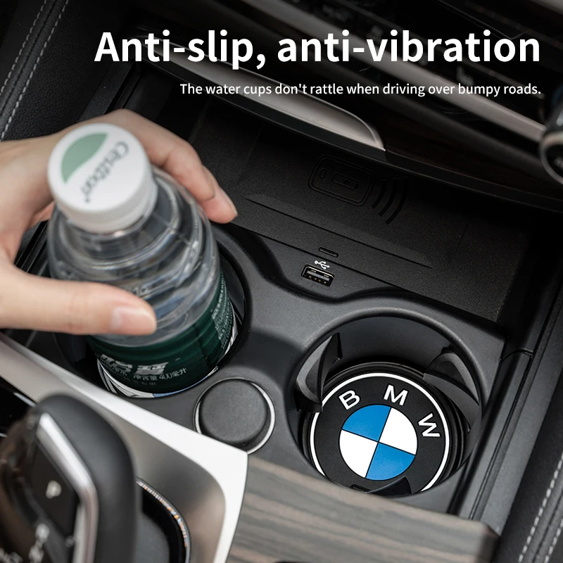 Car Coaster Non-slip Water Cup Bottle Holder Pad For BMW G30 G20 G32 6GT F30 F31 F25 F26 F20 F10 G01 G02 E90 E91 U11 X1 X3X4X5X6