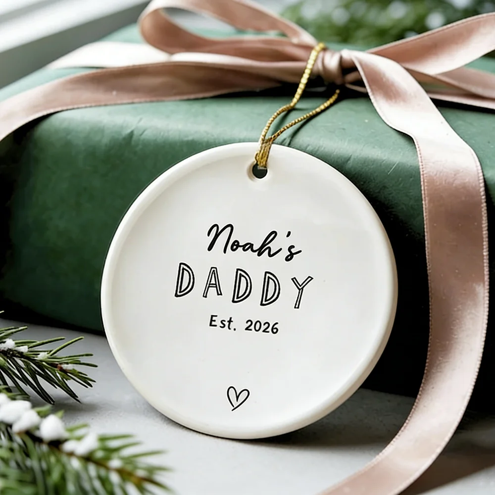 شخصية الأب زخرفة عيد الميلاد الديكور هدية للأب الجديد لتكون عيد الأب زخرفة مؤسسة الأب إعلان تذكار #4