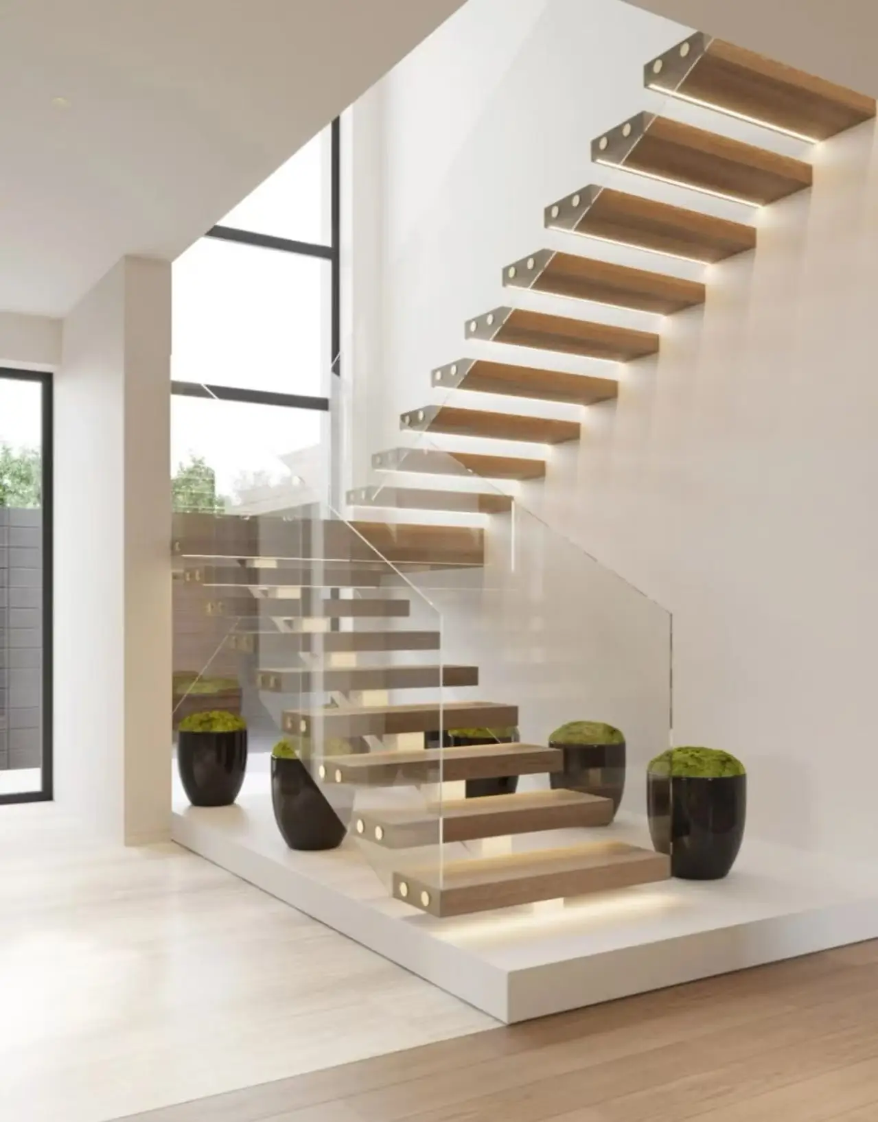 Custom Hanging Stairs Modern Minimalist Style Simple Villa Stairs And Hotel Stairs