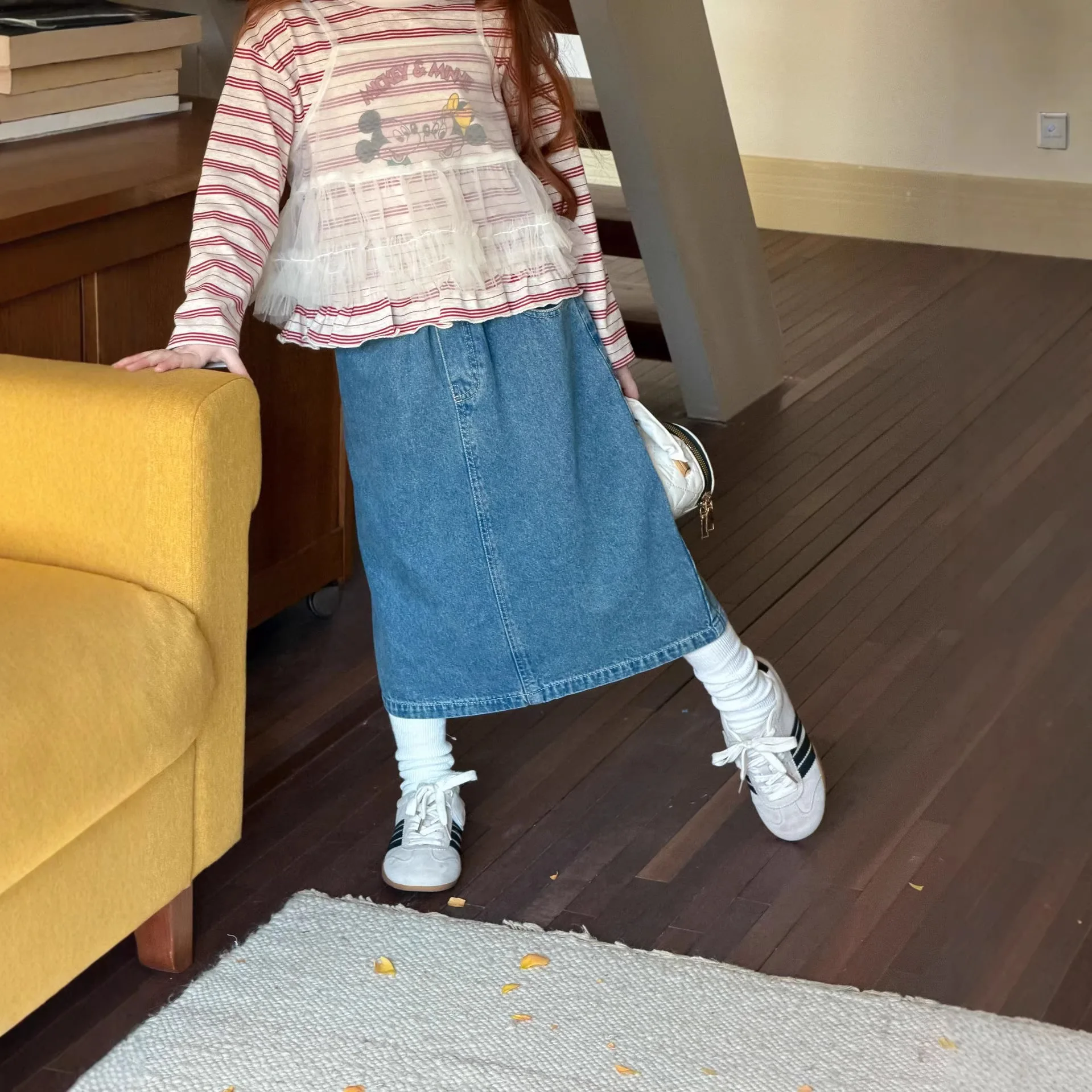 

Girls Skirt 2026 Spring New Korean Denim Skirt Casual Fashion Daily Style Versatile Western Style