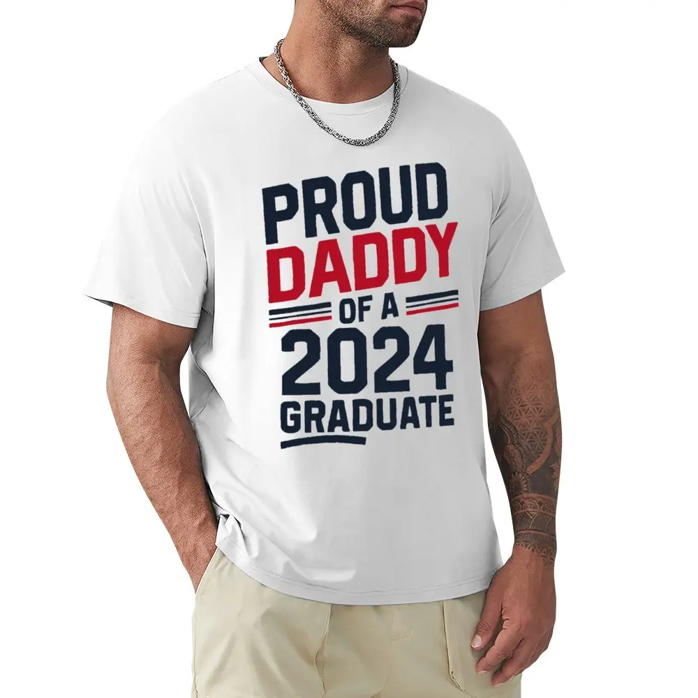 Teachers' Day Proud Daddy of A 2024 Graduate Senior Class T-shirt Fresh Movement Tees Casual Graphic Leisure Humor Graphic Eur S