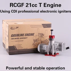 NEW VVRC RCGF 21CCT V2 21cc Dual Cylinder Petrol Engine with Exhaust Pipe for For RC Airplane Fixed Wing Model
