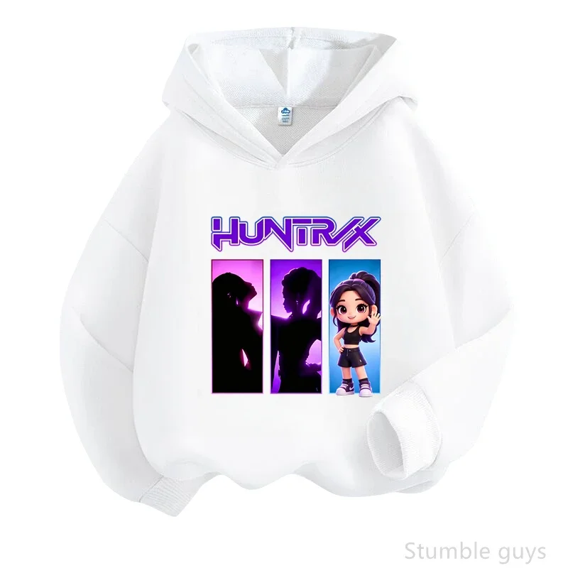Daily Basic Essential  Hoodie Kids Spring Fall Anime Long Sleeve Hooded Pullover Simple Casual Streetwear Clothes