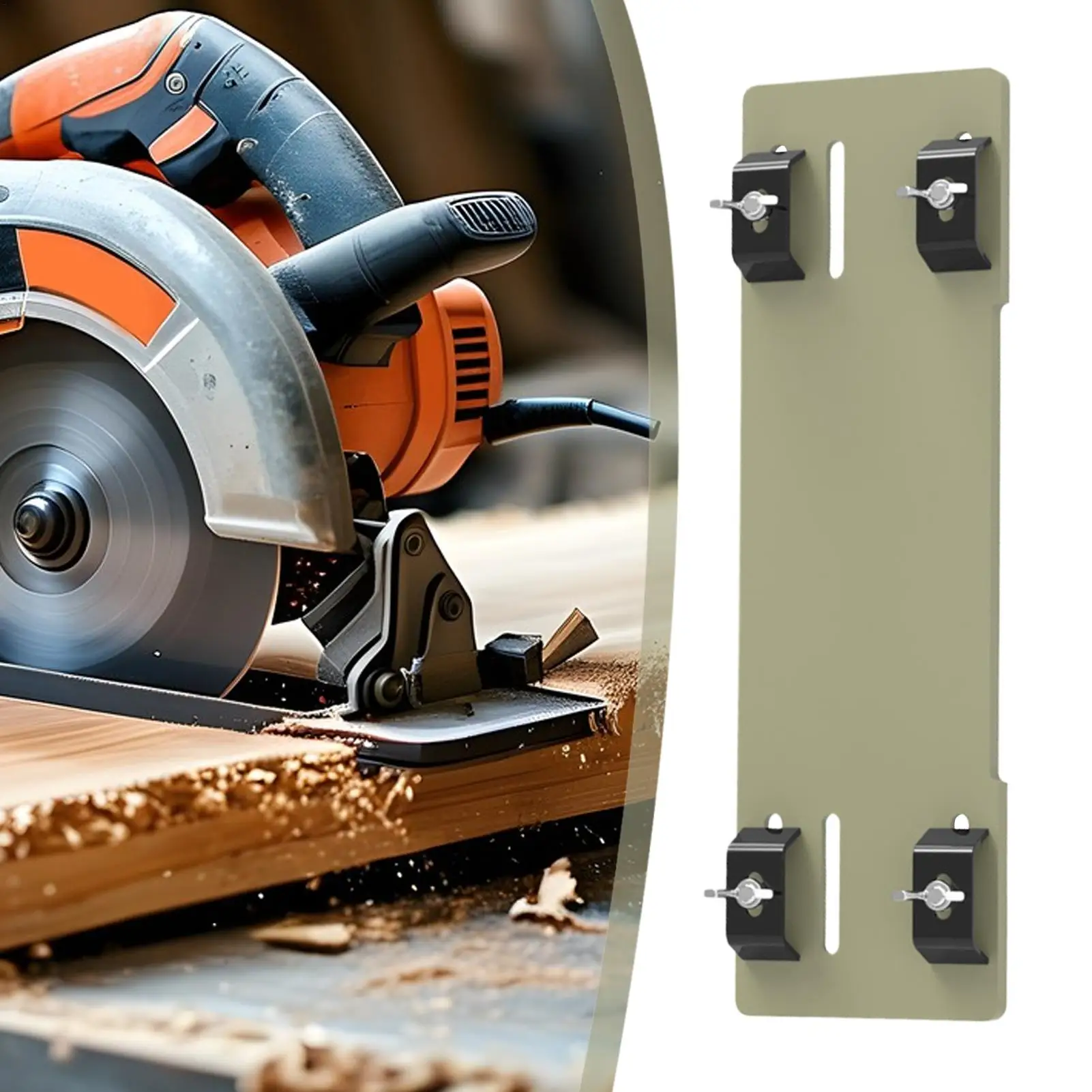 Cutting Guide for Circular Saw Anti-Slip Base Ergonomic Handle Positioning Wood Cutting Saw Guide for Woodworking Cutting Lumber