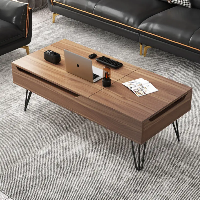 Small apartment multi-functional coffee table dining table simple living room household folding lifting coffee table