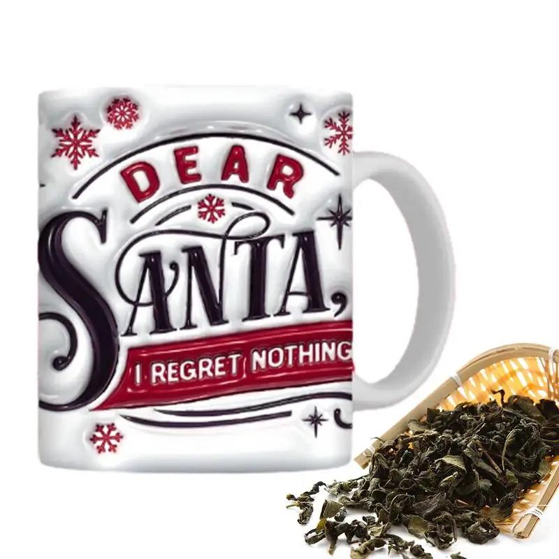 Mug keramik Natal 3D patung rusa Santa Claus hadiah kreatif baru cangkir kopi keramik dekorasi Natal untuk susu kopi