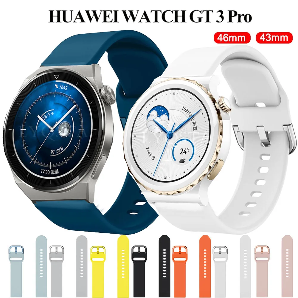 22 cinturino in Silicone da 20mm per Huawei Watch GT 3 42mm46mm cinturino per GT runner 46mm cinturino di ricambio per cinturino facile da installare