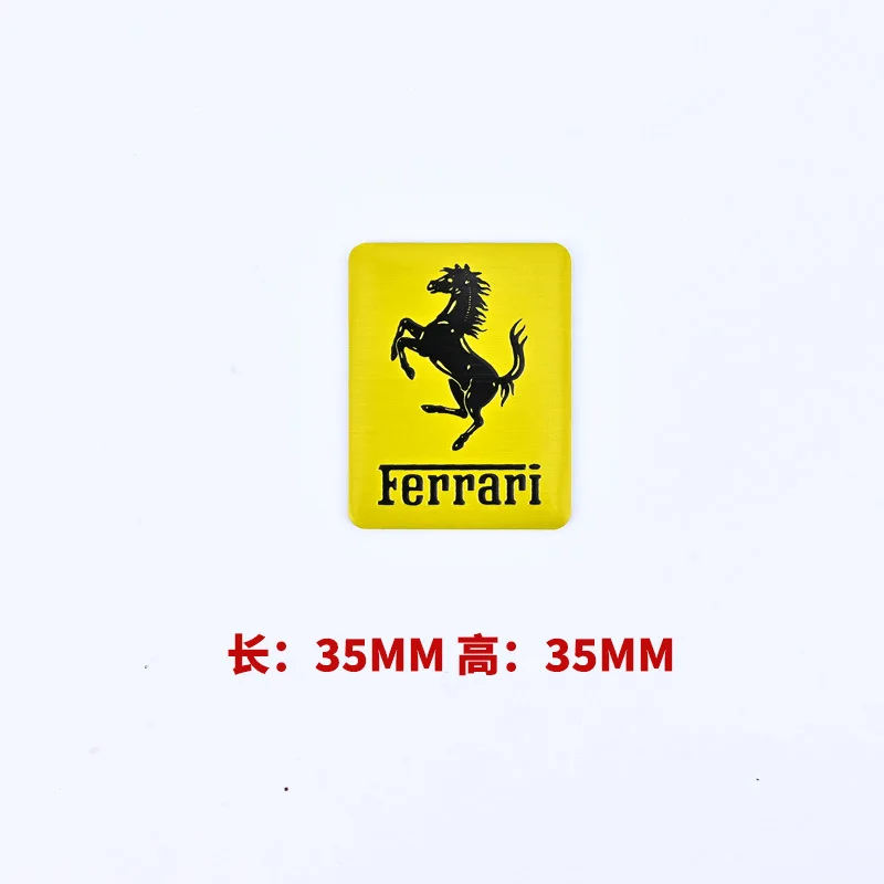 ثلاثية الأبعاد الألومنيوم السيارات شارة ملصق الجسم جذع نافذة الديكور ملصق مائي لفيراري فرح حمار شعار تعديل السيارات الملحقات #2