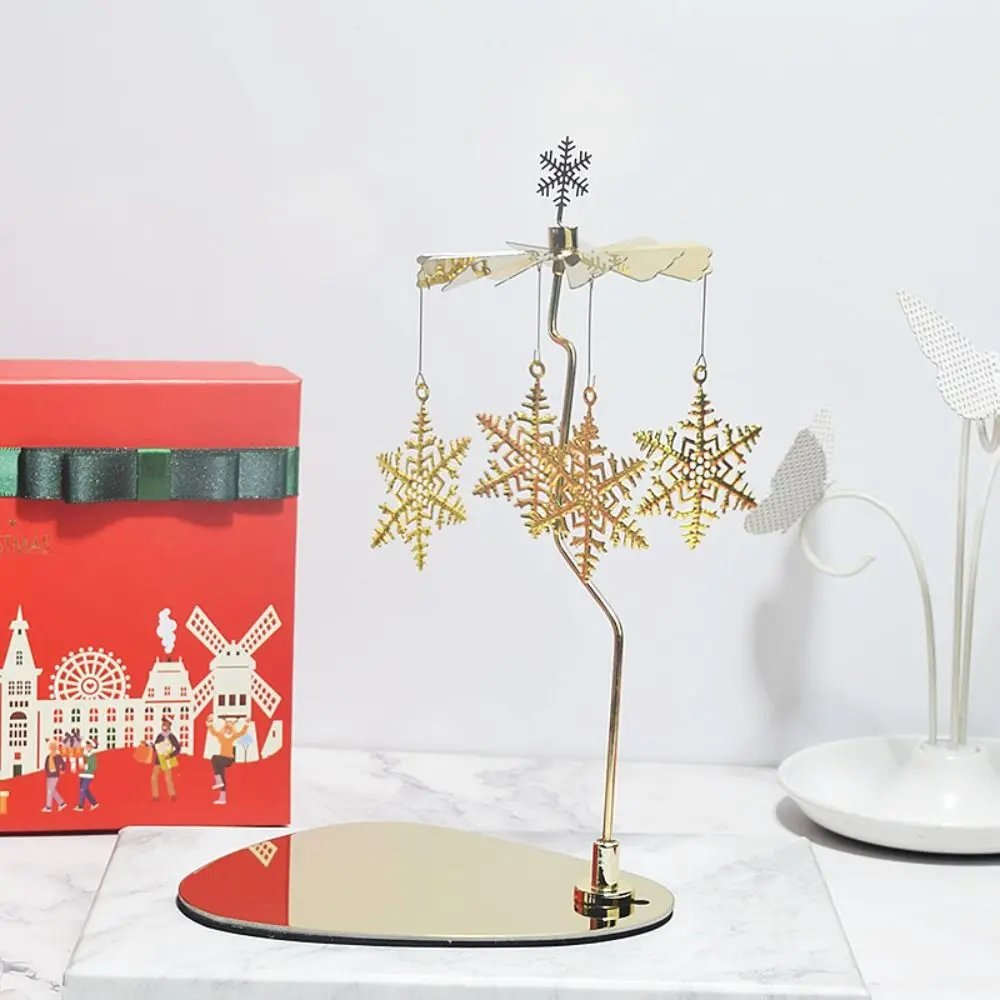 Steel Candle Holders Rotating Candle Holder Candle Stick Holder Tray Spinning Candle Rotary Holder Carousel Candle Spinner