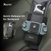 XILETU Camera Quick Release Carabiner for Sony/DSLR/Action Cams, Backpack Clip Kit with Quick Detach Buckle, Portable & Durable