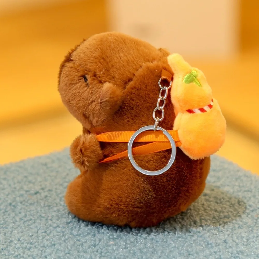 Kawaii Capybara Plush Toy Cute Small Size Simulation Doll Gourd Backpack Stuffed Animals Anime Fluffty Toy for Child Kids